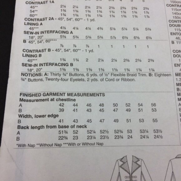 McCalls Costume Pattern 7821  Mens Long Duster Coat Uncut 46-52 Goth Cosplay - Picture 6 of 10